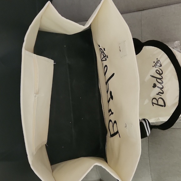 Bride Tote Bag w/ Make-up Bag - Picture 2 of 5